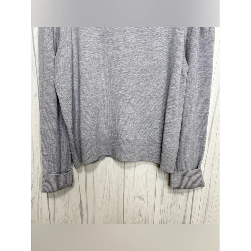 KATE SPADE NY NWOT Pearl Pave Heart Cardigan in Heather Gray, XL ($368)‎